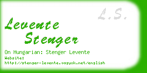 levente stenger business card